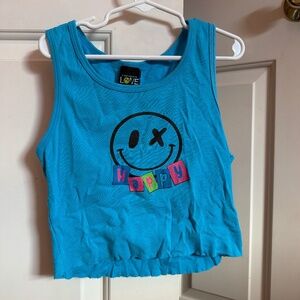 Love Junkie Happy cropped tank top